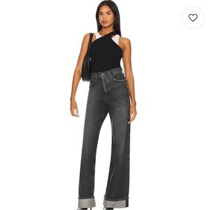 Agolde Dame High Rise Wide Leg Jeans in Ditch